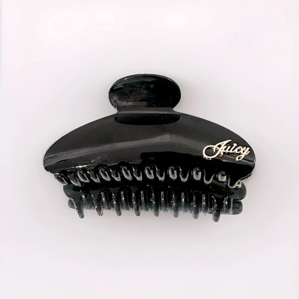 The Large Black Juicy Couture Logo Hair Claw Clip